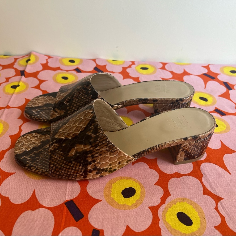MARYAM NASSIR ZADEH Agatha slide in auburn snake. NEW IN BOX - Picture 3 of 6